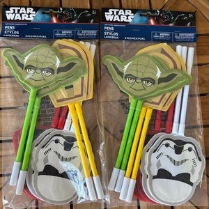 2 Pk Star Wars 16 Pens Party Favors Yoda C3PO Stormtrooper Darth Vador
